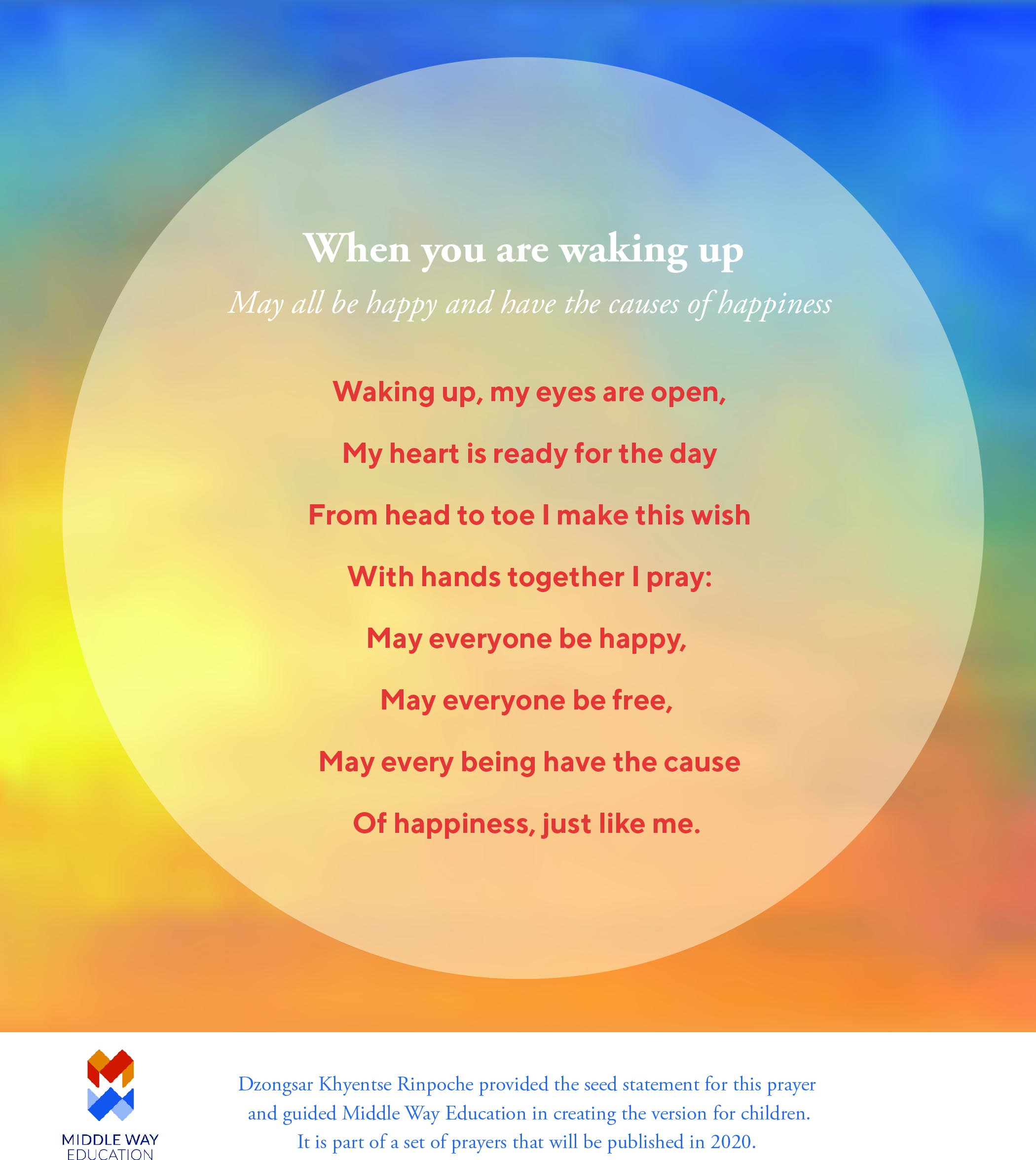 A Morning Prayer for Children to Start Their Day - Middle Way Education